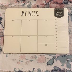 NWT RAE DUNN Weekly Desk Pad - 52 rear off sheets